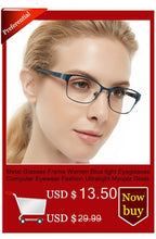 Load image into Gallery viewer, OCCI CHIAR Cat Eye Blue Light Glasses Frame Women Computer Glasses Decorative Myopia Prescription Eyeglasses Frames Fake Eyewear