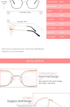 Load image into Gallery viewer, 2022 Fashion Vintage Retro Metal Frame Clear Lens Glasses Frame Polygon Women Eyewear Oversized Square Female Eyeglasses