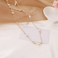 Load image into Gallery viewer, Exquisite Women Necklaces Pearl Clavicle Chain Multilayer Gold Necklace Set Glamour Fashion Wedding Party Jewelry