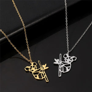 Word Necklace Men Women Flame Pendant Necklace Hip-Hop Rock Titanium Stainless Steel Gold Color Chain Necklace