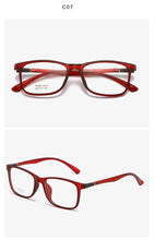 Load image into Gallery viewer, Transparent Jelly Color Square Computer Glasses Frame Ultralight TR90 Clear Mirror Literary Prescription Eyeglasses Women Men