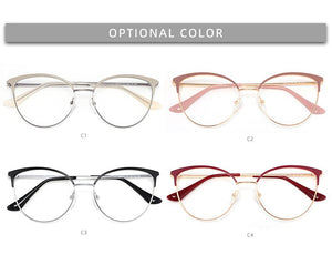 Cat Eye Round Decorative Glasses Optical Female Computer Prescription Eyewear For Myopia Reading Retro Women's Eyeglasses Frames
