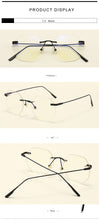 Load image into Gallery viewer, Women Rimless Alloy Glasses Frame, Women Ultralight Cat Eye Eyeglasses Frames, Prescription Presbyopia Myopia Optical Glass