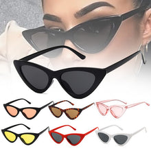 Load image into Gallery viewer, Cute Sexy Retro Cat Eye Sunglasses Women Small Black White Triangle Vintage  Ladies Sun Glasses Red Female UV400