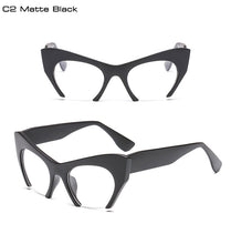 Carica l&#39;immagine nel visualizzatore di Gallery, Retro Women Half Frame Cat Eye Glasses Frames Fashion Optical Frame