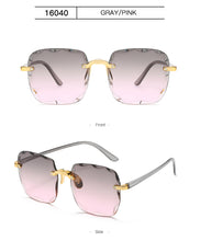 Carica l&#39;immagine nel visualizzatore di Gallery, Square Sunglasses Women Frameless Gradient Sun Glasses Women/Men Brand Designer Retro Pink Outdoor Lentes De Sol Mujer