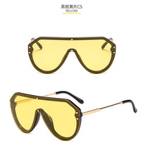 Carica l'immagine nel visualizzatore di Gallery, nuovo arrivo 2022 occhiali da sole futuristici da donna grandi occhiali da sole ovali moda ff logo occhiali da sole oversize festival oculos de sol feminino