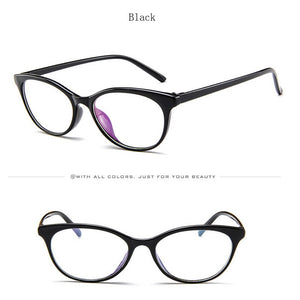 Women Cat Eye Spectacle Eyeglasses Frame Men Clear Lens Optical Plain Glasse Frame Computer Glasses Myopic Glasses Unisex
