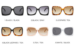 Fashion Oversized Women Sunglasses Brand Designer Plastic Female Big Frame Gradient Sun Glasses UV400 gafas de sol mujer