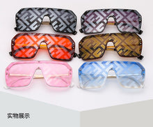 Load image into Gallery viewer, futuristic ff sunglasses women 2022 uv400 big rectangle fashion ff logo sunglasses oversized festival oculos de sol feminino