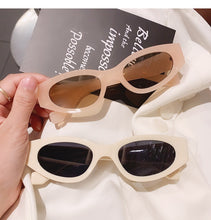Load image into Gallery viewer, Ins Popular Fashion Small Cat Eye Sunglasses Woman Vintage Oval Eyewear Men Champagne Tea Sun Glasses Shades UV400