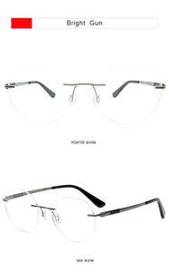 Krasivyy Vintage Round Rimless Glasses Frame Women B Titanium Myopia Optical Prescription Eyeglasses Men New Screwless Eyewear