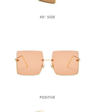 Load image into Gallery viewer, 2022 Sunglasses Women Luxury Sun Glasses For Women Glasses Retro Brand Square Sunglasses Women Metal Half Frame Eyewear