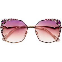 Load image into Gallery viewer, Luxury Brand Designer Sunglasses High Quality Rhinestone Sun Glasses Big Diamond Bling Eyeglasses Fashion Shades for Women