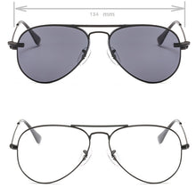 Load image into Gallery viewer, metal clip on aviation sunglasses small size optical glasses frame with magnetic removable polarized sun glasses lens 3042
