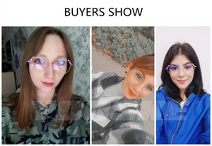 Transparent Optical Glasses Women Elegant Irregular Eyeglasses Frames Ladies Luxury Metal Spectacles Frame
