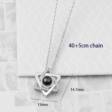 Load image into Gallery viewer, 100 Languages Love Necklace Heart Pendant Wedding Romantic I Love You Projection Necklace for Women Girl Friend Ladies Gifts