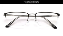 Carica l&#39;immagine nel visualizzatore di Gallery, Business Semi Rim Metal Alloy Men Glasses Frame Eyeglasses Brand Designer Optical Eyewear For Man Prescription Spectacles M18046