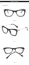 Carica l&#39;immagine nel visualizzatore di Gallery, Women Cat Eye Optical Frames Brand Designer Lady Printing Eyewear Metallic Leg