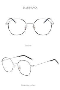 Gold Computer Glasses Frame Women Alloy Polygon Anti Blue Light Eyeglass Frames Fashion Myopia Prescription Eyewear 8005