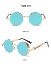 Load image into Gallery viewer, Classic Gothic Steampunk Sunglasses Women Brand Designer Vintage Round Metal Frame Sun Glasses Female Male High Quality UV400