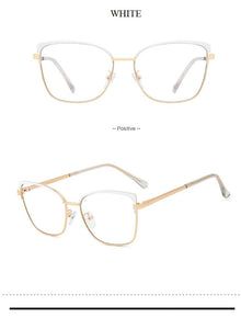 2022 Metal Square Anti-blue Glasses Frame Women Vintage Transparent Eyeglasses Female Spectacles Oculos Feminino
