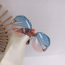 Load image into Gallery viewer, Oulylan Rimless Sunglasses Women Fashion Metal Bent leg Gradient Sun Glasses Ladies Sexy Blue Pink Eyewear Vintage Shades UV400