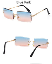 Load image into Gallery viewer, Rimless Sunglasses Rectangle Fashion Popular Women Men Shades  Small Square Sun Glasses For Female Summer Traveling Brown Oculos