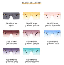 Load image into Gallery viewer, Oversized Rimless Sunglasses Fashion Women Metal Gradient Sun glasses Luxury Lady Sunglass Eyewear UV400 Shades gafas de sol