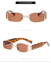 Load image into Gallery viewer, Deisgn Vintage Square Sunglasses Men Women Metal Small Sun Glasses Retro Black Pink Trend 90s Eyewear UV400