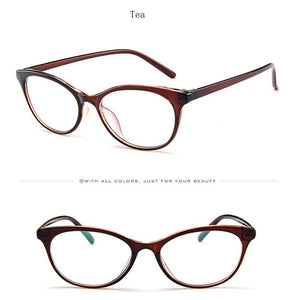 Women Cat Eye Spectacle Eyeglasses Frame Men Clear Lens Optical Plain Glasse Frame Computer Glasses Myopic Glasses Unisex