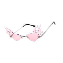 Load image into Gallery viewer, Rimless Wave Sun Glasses Men Eyewear Luxury Trending Narrow vintage Eyeglasses Cool Street Beat Fire Flame Sunglasses Women