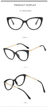 Load image into Gallery viewer, TR90 Comfortable Cat Eye Eyeglasses Frame Women  Vintage Spring Hinge Optical Frame