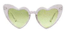 Load image into Gallery viewer, Trending Cat Eye Sunglasses Big Heart Popular Heart Sharp flash of light Glitter Pink Glasses High Quality Shades for Female