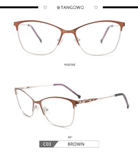 Load image into Gallery viewer, Metal Women Glasses Frames Optical Prescription Glasses Frame Clear lens Eyewear Pink Eyeglasses Frame
