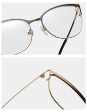 Carica l&#39;immagine nel visualizzatore di Gallery, Peekaboo women fashion glasses cat eye gold metal frame prescription eyeglasses female accessories pink green gift items