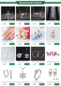 5A Zirconia Cross Crystal Pendants Silver-Plate Box Chain Necklace Female Choker Necklaces Fashion Jewelry Gifts For Women Girls