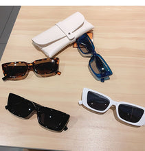 Load image into Gallery viewer, Ins Popular Fashion Small Rectangle Sunglasses Women Vintage Leopard Blue Eyewear Men Cat Eye Sun Glasses Shades UV400