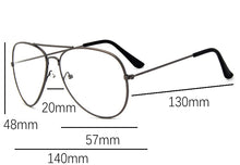 Carica l&#39;immagine nel visualizzatore di Gallery, Ttransparent women&#39;s glasses pilot glasses black frame  Spectacle Frame Clear Lens Fake Glasses feminino oculos eyeglasses