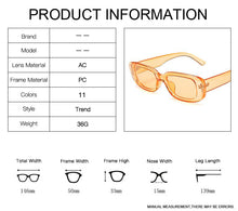 Load image into Gallery viewer, Square Sun Glasses Female Luxury Brand Travel Small Rectangle Sunglasses Women Vintage Retro Oculos Lunette De Soleil