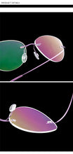 Load image into Gallery viewer, Women Titanium alloy Screwless Rimless Cat Eye Glasses Frame, Ultralight Frameless Optical Frames For Prescription Myopia F860