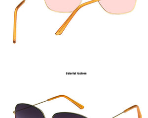 2022 Fashion Metal Women Sunglasses Mirror Classic Large frame Retro Street Beat Glasses Travel Oculos De Sol UV400