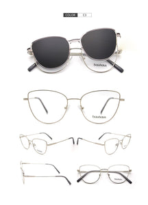 vogue cat eye Sunglasses Women Polarized Magnet Clip On Sun Glasses For Women Female Prescription Oculos