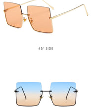 Load image into Gallery viewer, 2022 Sunglasses Women Luxury Sun Glasses For Women Glasses Retro Brand Square Sunglasses Women Metal Half Frame Eyewear