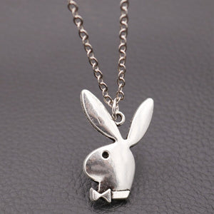 Cute Rabbit Necklace, Rabbit Charms, Rabbit Gentleman Charms, DIY Animal Jewelry Charms, Friend's Gifts A1715