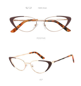 Rivet Women's Medical Eyeglasses With Frame For Women Round Decorative Glasses Female Prescription Glasses Ladies Eyewear Brand