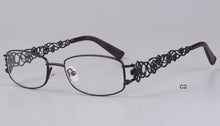 Carica l&#39;immagine nel visualizzatore di Gallery, Europe Glasses Frame Women full rim Retro Eyeglasses очки модные  flower decoration on temples oculos de grau monturas de gafas