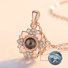 Load image into Gallery viewer, 100 Languages Love Necklace Heart Pendant Wedding Romantic I Love You Projection Necklace for Women Girl Friend Ladies Gifts