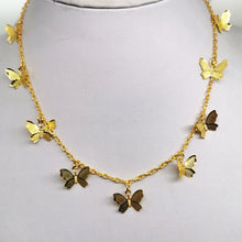 Load image into Gallery viewer, Cute Small Animal Butterfly Chain Necklace For Women Gold Silver Color Clavicle Chain 2020 Fashion Female Choker Jewelry