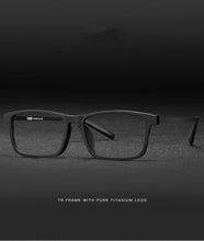 Load image into Gallery viewer, Men Pure Titanium Glasses Frame TR90 Ultralight Myopia Hyperopia Glasses Female Large Frames For Prescription Spectacles 8836X